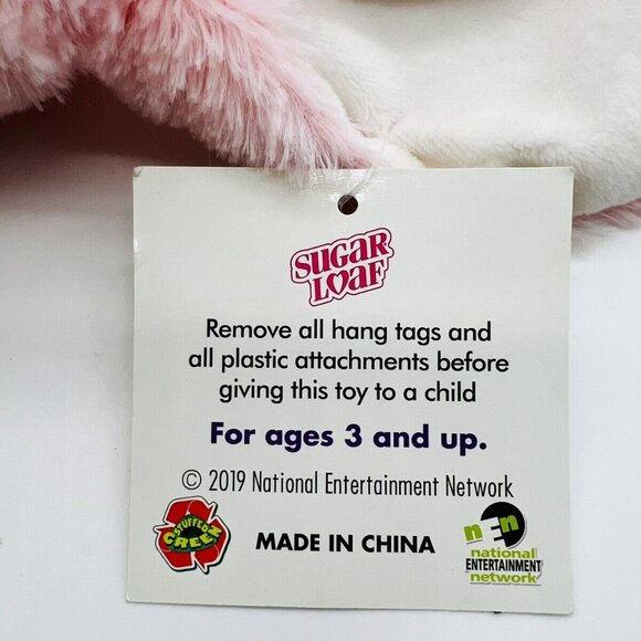 Sugarloaf Kellytoy Bunny Plush Pink Rabbit Carrot Feet Easter Pink Eyes Stuffed - Picture 10 of 11